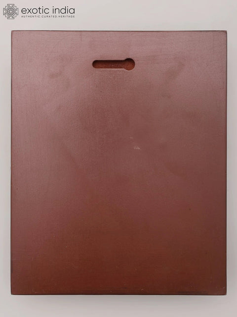 8" Wood Framed Kathakali Face Statue | Wall Hanging