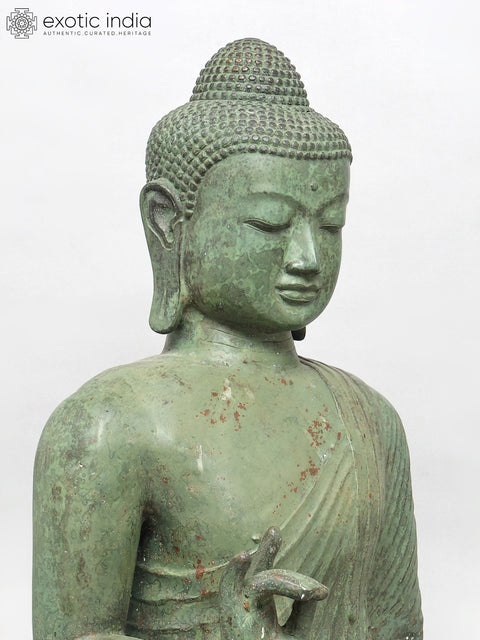 29" Lord Buddha in Teaching Mudra | Brass Statue