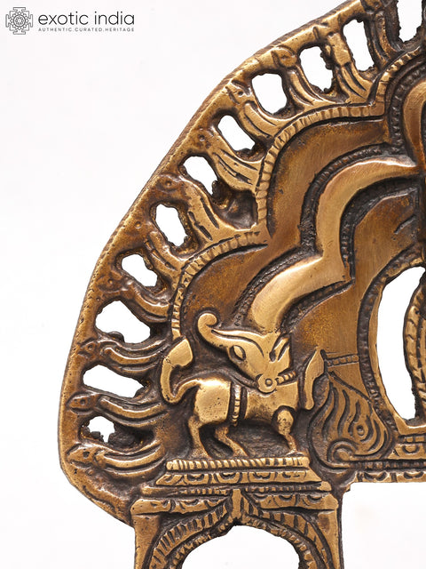 11" Divine Brass Prabhavali Torana - Traditional Idol Arch