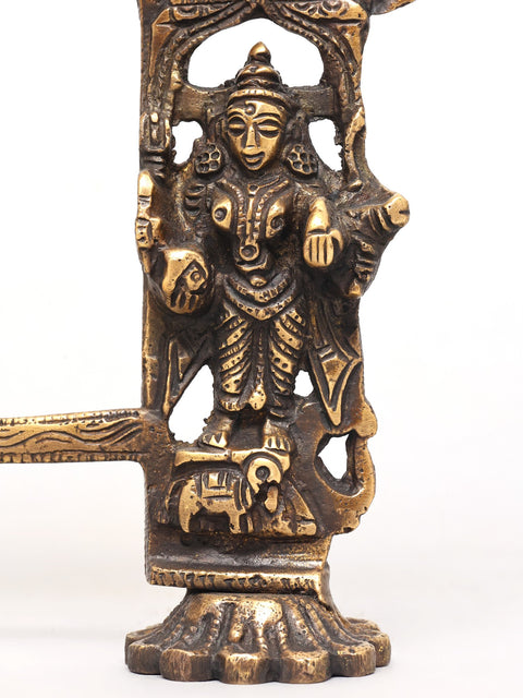 11" Divine Brass Prabhavali Torana - Traditional Idol Arch