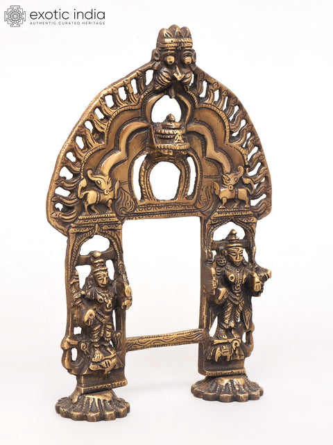 11" Divine Brass Prabhavali Torana - Traditional Idol Arch