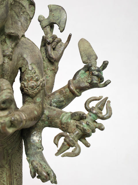 15" Eight Armed Lord Ganesha | Brass Statue