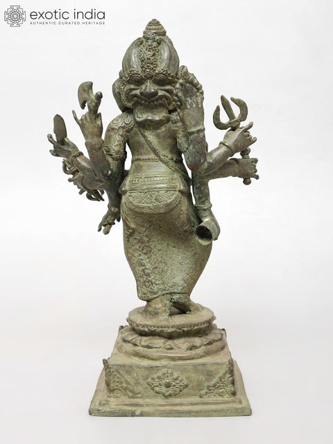 15" Eight Armed Lord Ganesha | Brass Statue