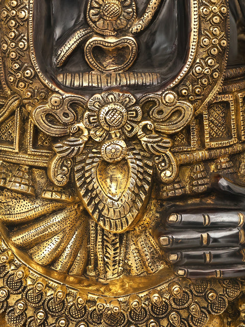 67" Large Black and Golden Tirupati Balaji (Venkateshvara) | Brass Statue