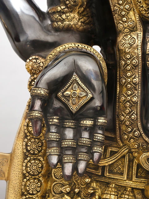 67" Large Black and Golden Tirupati Balaji (Venkateshvara) | Brass Statue