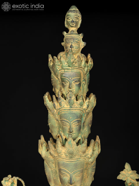 24" Eleven Headed Avalokiteshvara | Brass Statue