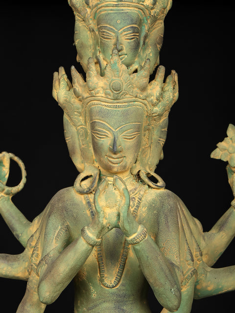 24" Eleven Headed Avalokiteshvara | Brass Statue
