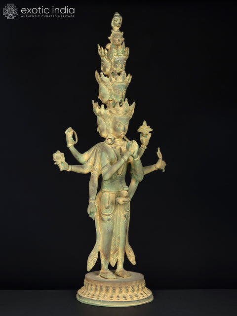 24" Eleven Headed Avalokiteshvara | Brass Statue