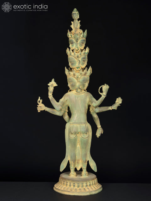 24" Eleven Headed Avalokiteshvara | Brass Statue