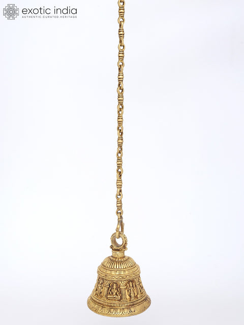7" Brass Ashtalakshmi Hanging Bell