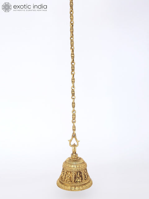 7" Brass Ashtalakshmi Hanging Bell