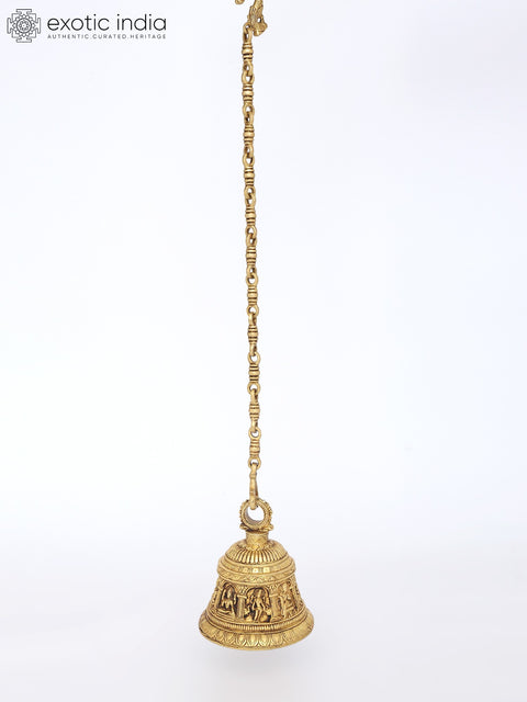 7" Brass Ashtalakshmi Hanging Bell