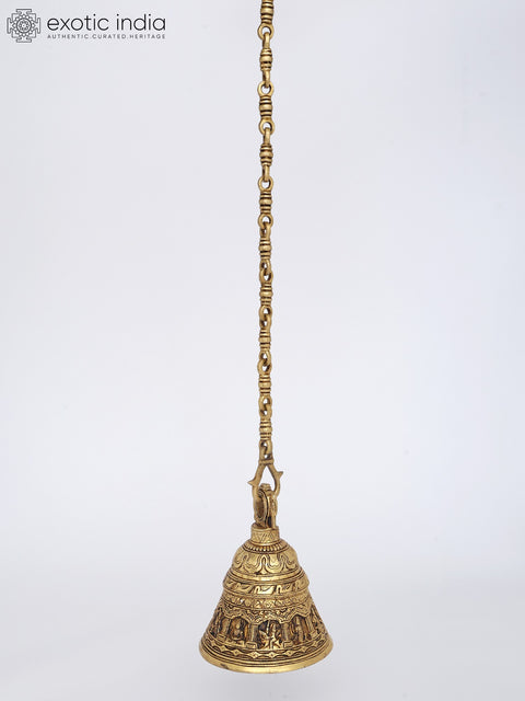 7" Brass Dashavatara Temple Hanging Bell