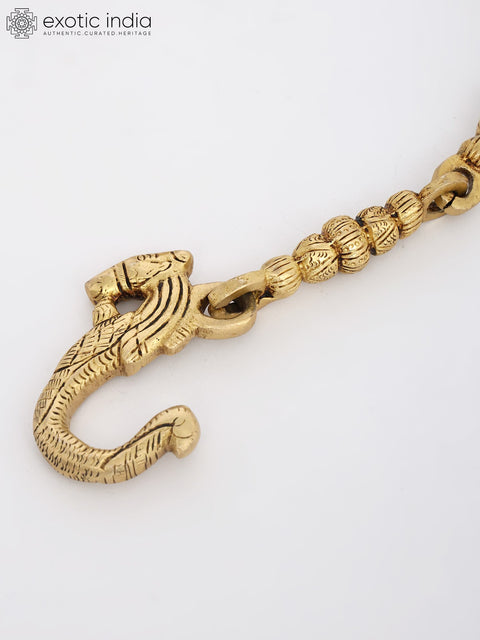 8" Goddess Lakshmi Temple Bell in Brass