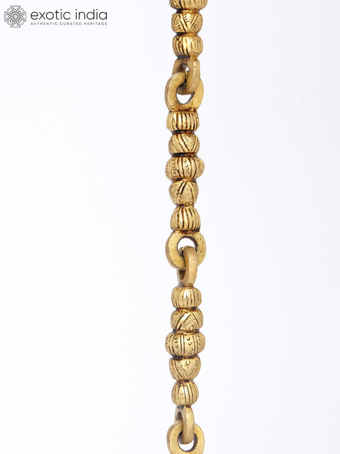 8" Goddess Lakshmi Temple Bell in Brass