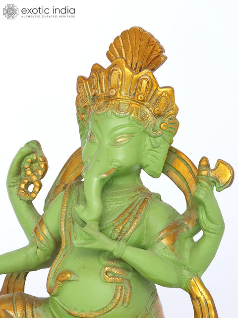 8" Nepali Ganesha | Brass Statue