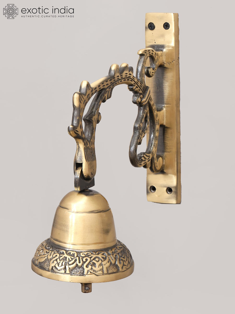 9" Brass Wall Hanging Bell Handmade