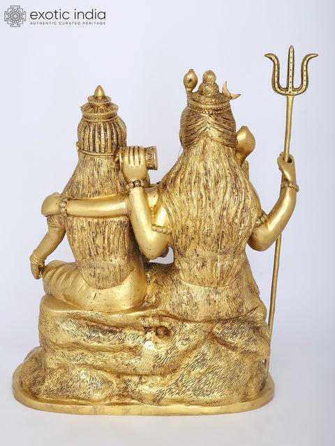 24" Lord Shiva Family | Brass Statue