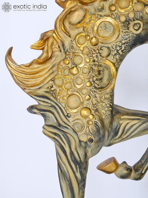 36" Large Golden Fairy Angel with Unicorn | Fantasy Home Decor Sculpture