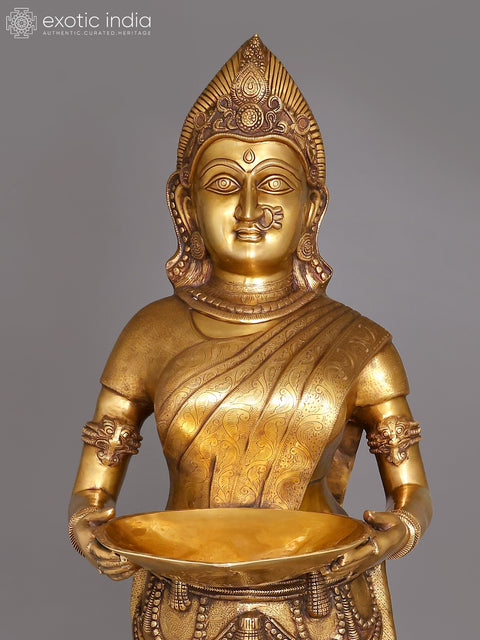 82" Huge Deep Lakshmi | Brass Statue