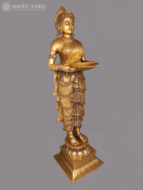 82" Huge Deep Lakshmi | Brass Statue