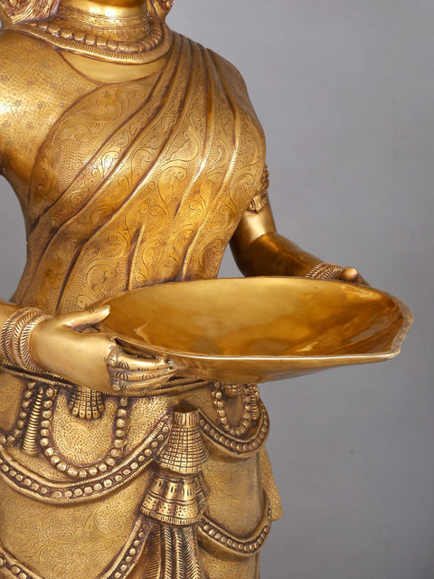 82" Huge Deep Lakshmi | Brass Statue