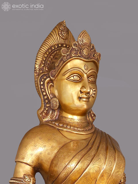 82" Huge Deep Lakshmi | Brass Statue