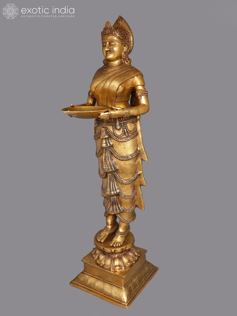 82" Huge Deep Lakshmi | Brass Statue