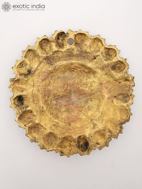10" The Sun God - Lord Surya | Wall Hanging Brass Statue