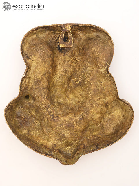 7" Modern Ganesha Brass Statue | Wall Hanging