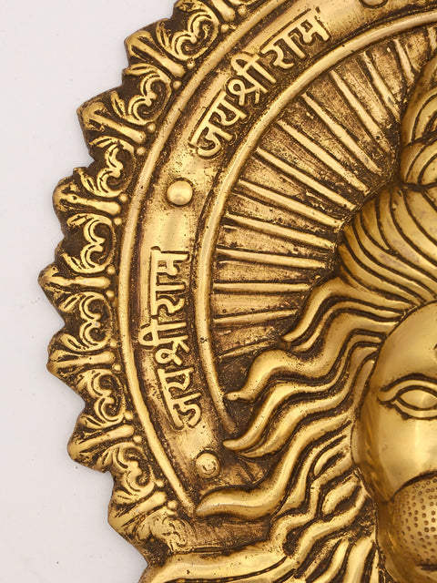 12" Shri Ram Bhakta Hanuman | Wall Hanging Brass Statue