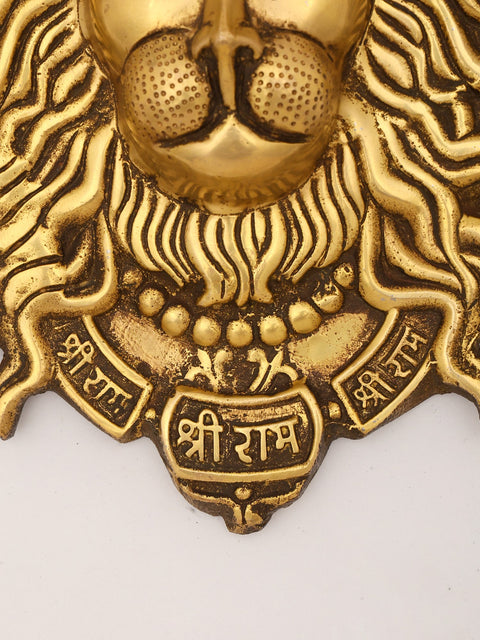 12" Shri Ram Bhakta Hanuman | Wall Hanging Brass Statue