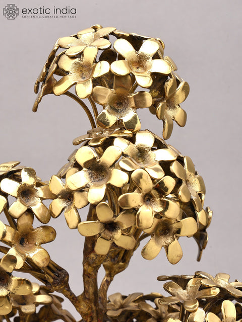 17" Golden Blossom Tree in Brass | Artistic Home Decor