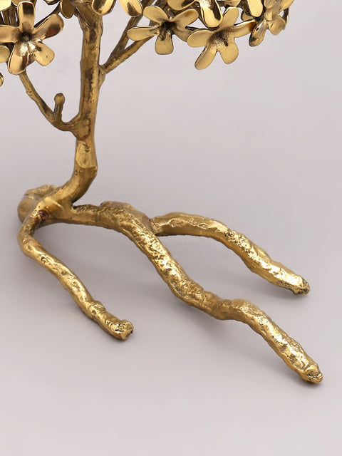 17" Golden Blossom Tree in Brass | Artistic Home Decor