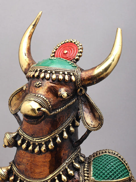 21" Tribal Nandi - Vahana of Lord Shiva | Dhokra Art Brass Statue