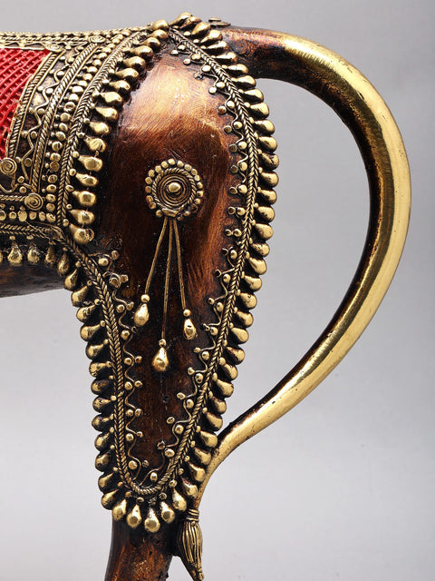 21" Tribal Nandi - Vahana of Lord Shiva | Dhokra Art Brass Statue