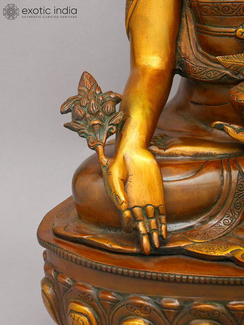 21" Brass Medicine Buddha | Brass Statue