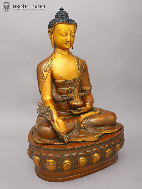 21" Brass Medicine Buddha | Brass Statue