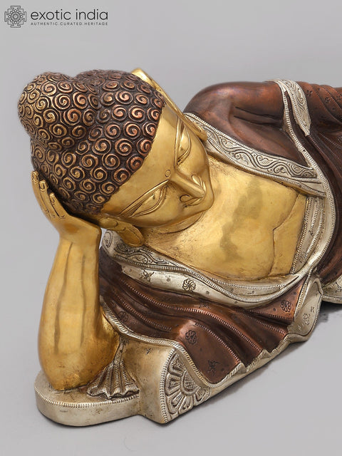 29" Brass Mahaparinirvana Buddha | Brass Statue