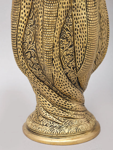 8" Brass Flower Pot | Table Piece