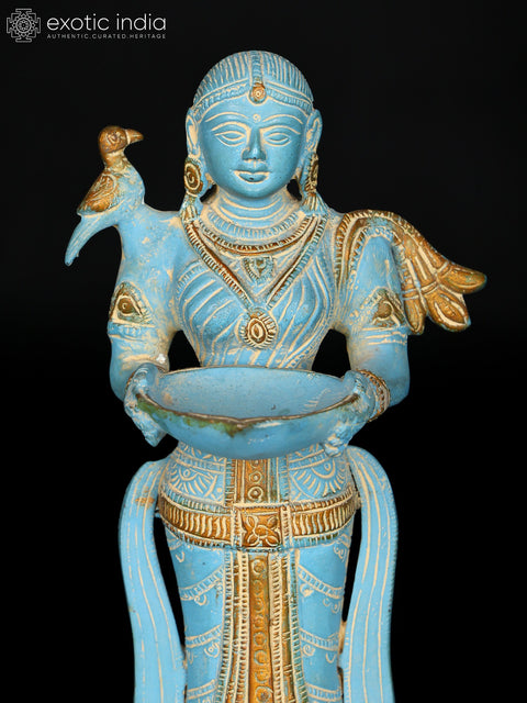 11" Deeplakshmi Statue in Brass
