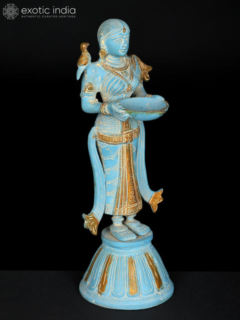 11" Deeplakshmi Statue in Brass
