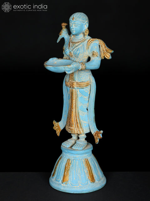 11" Deeplakshmi Statue in Brass