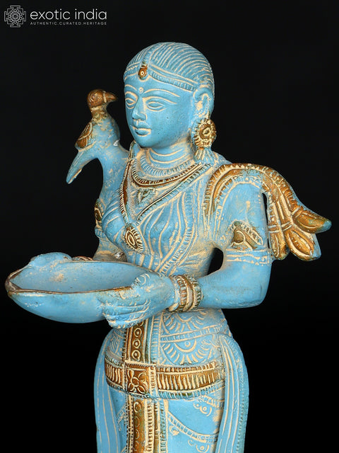 11" Deeplakshmi Statue in Brass