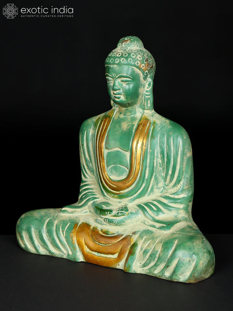 8" Sitting Buddha | Brass Statue
