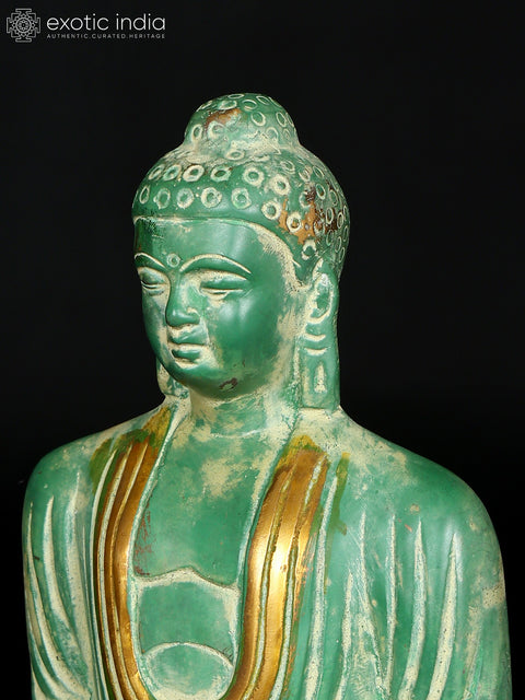 8" Sitting Buddha | Brass Statue