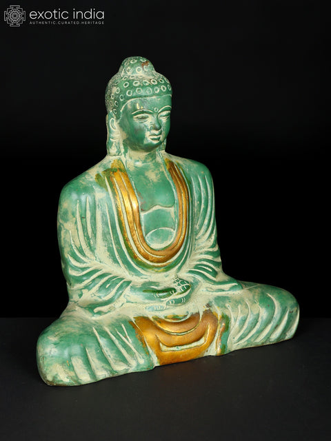 8" Sitting Buddha | Brass Statue