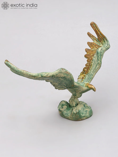 8" Brass Eagle Statue for Home Decor