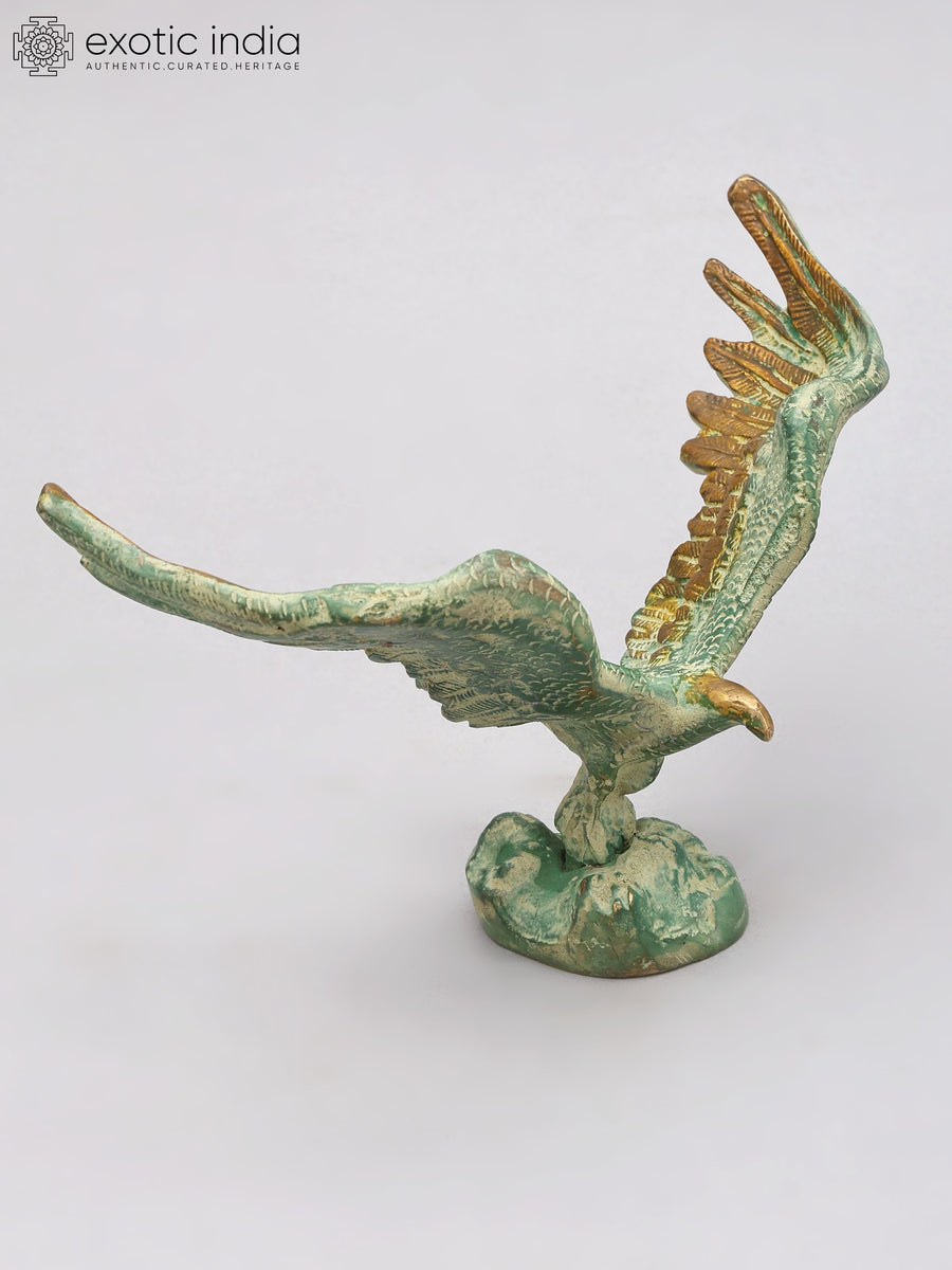8" Brass Eagle Statue for Home Decor