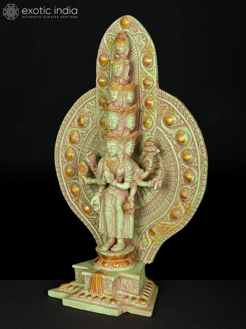15" Standing Eleven Headed Avalokiteshvara | Brass Statue